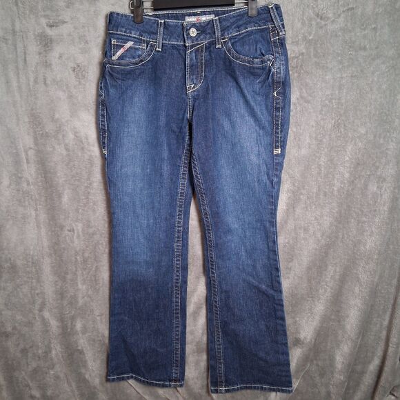Ariat FR Cat 2 Mid Rise Boot Womens Size 28s Flame Resistant Jeans Dark Wash - Picture 1 of 7